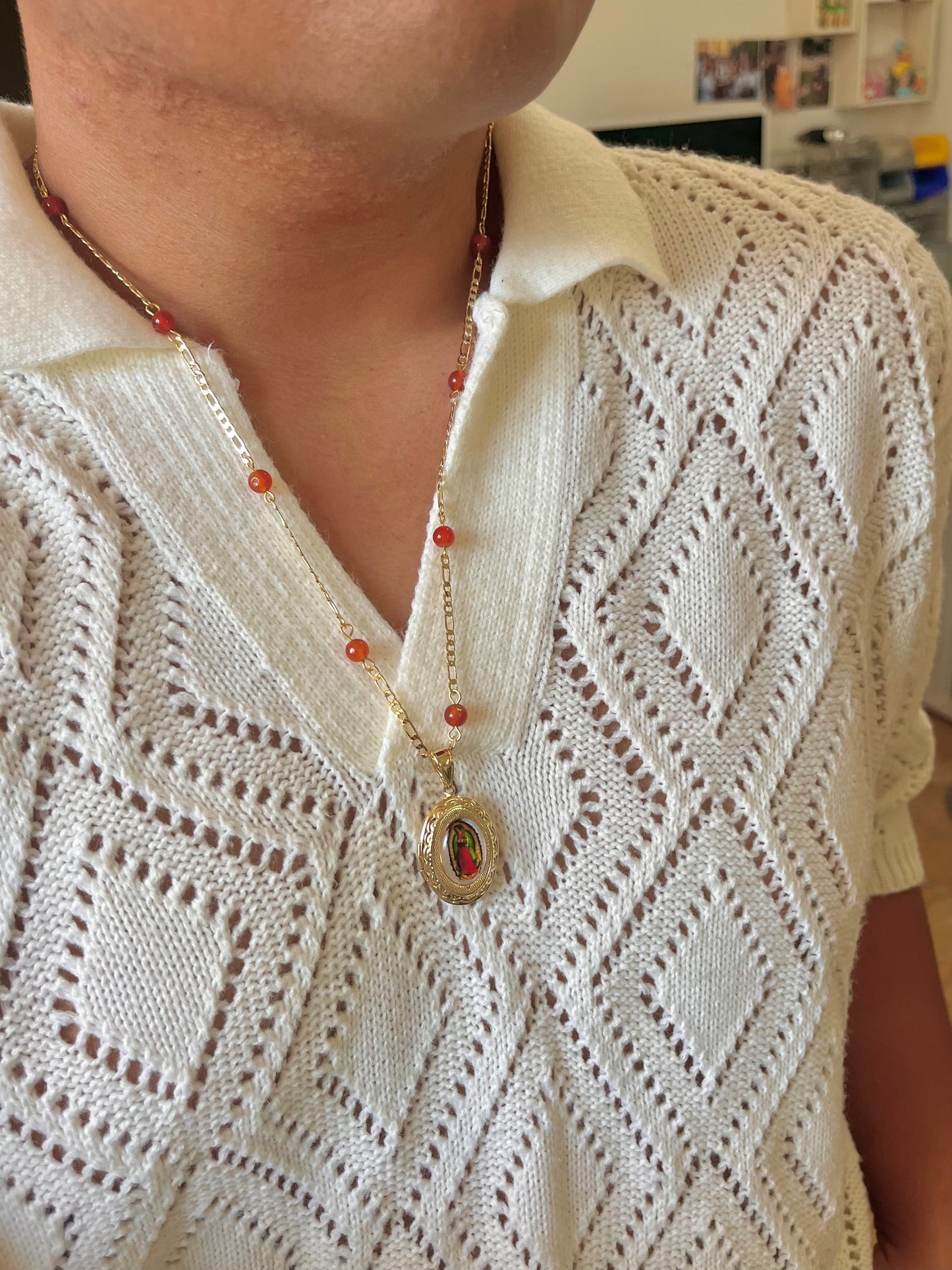 Vintage style Guadalupe & Judas locket