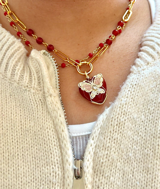 Moral Conscience Carnelian necklace