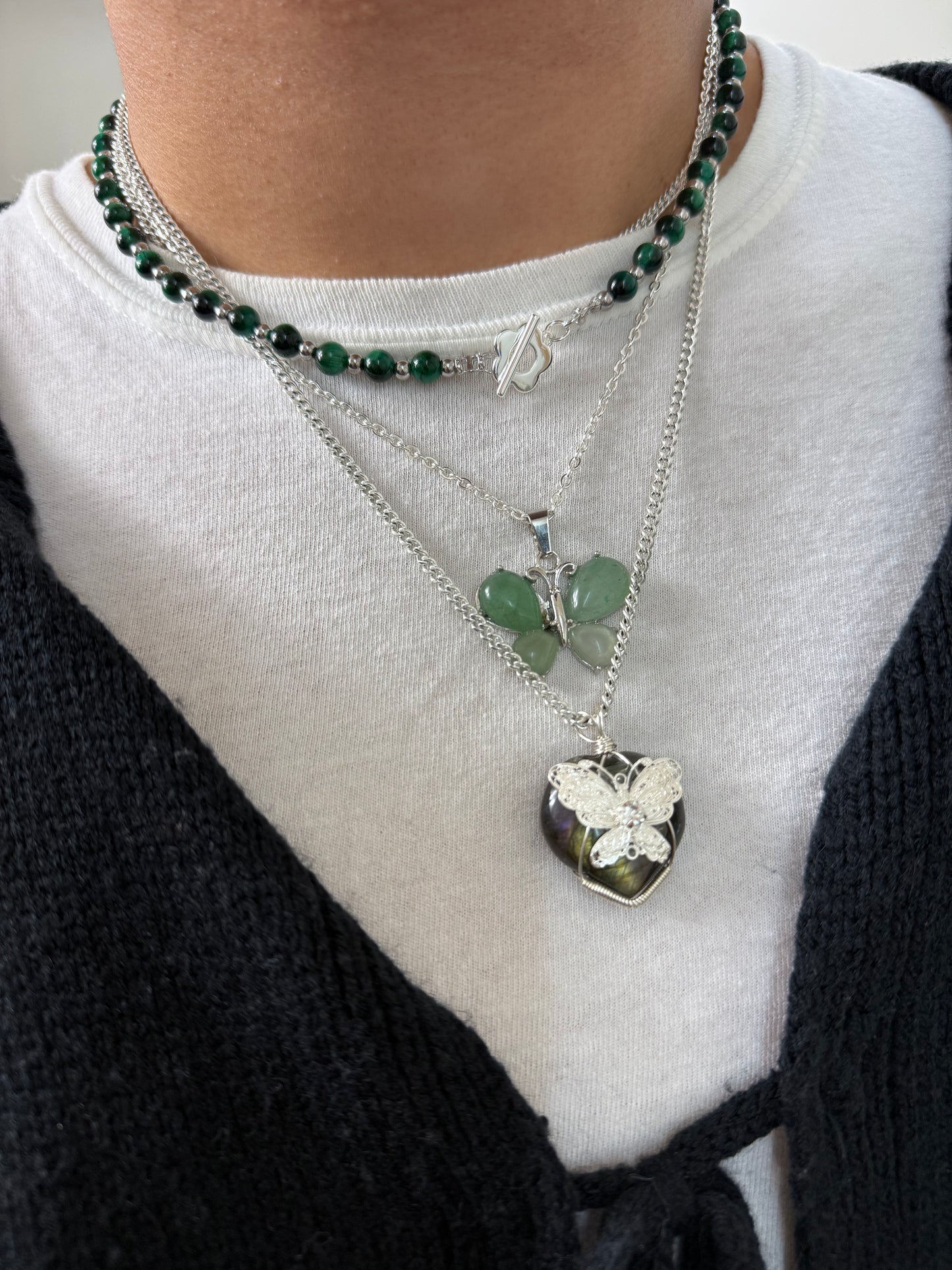 Silver Flora necklace