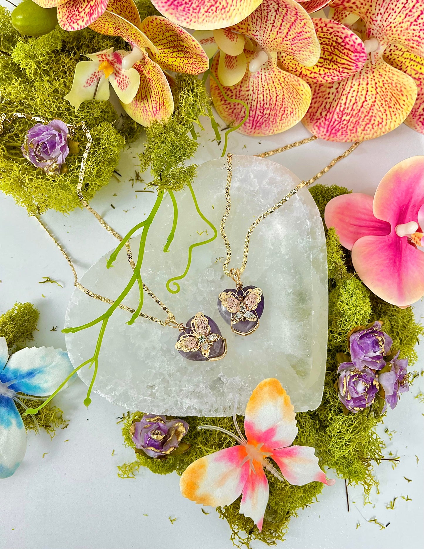 Orquídeas Amethyst necklace