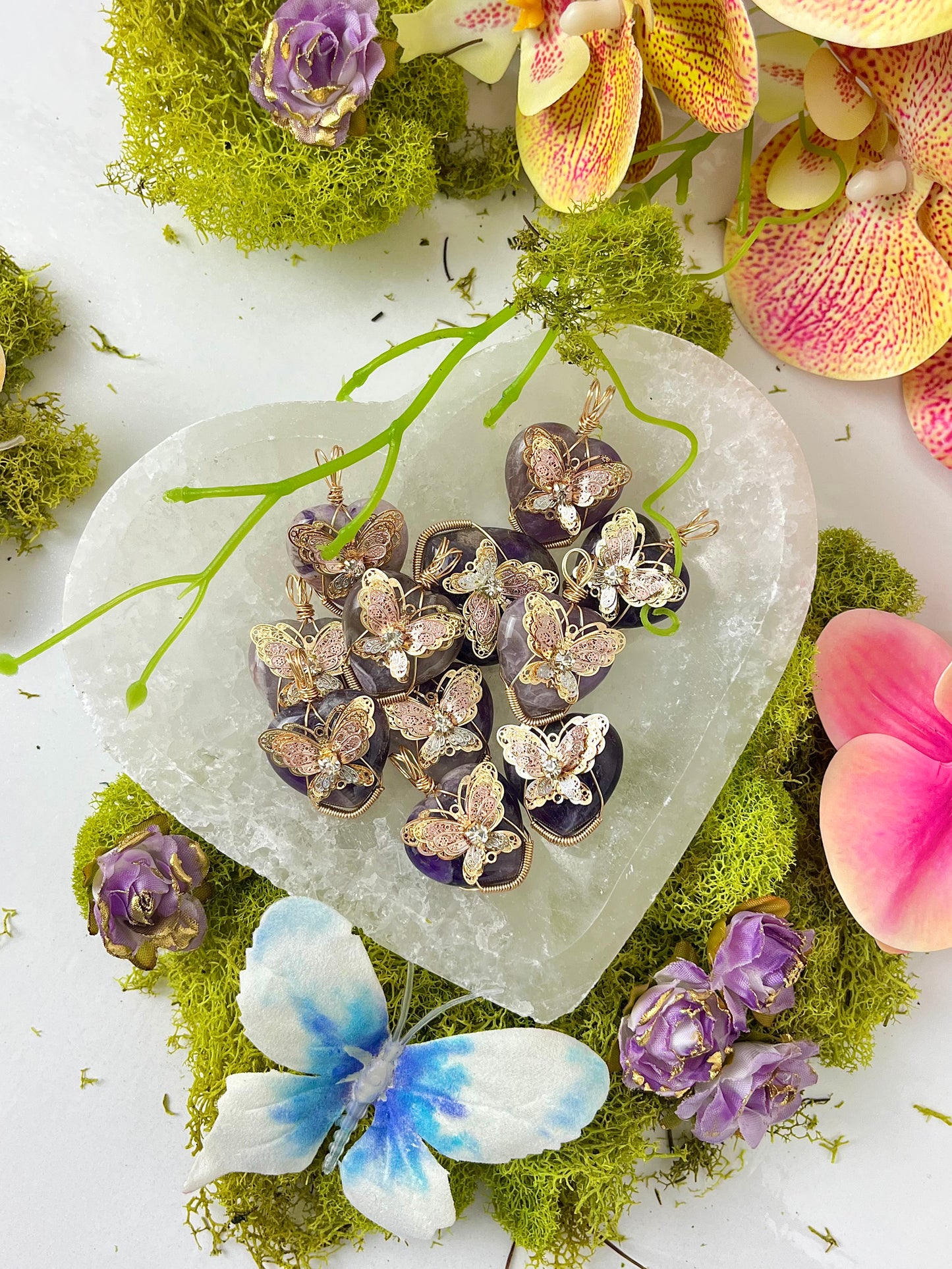 Orquídeas Amethyst necklace