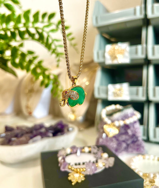 Lucky Elephant Jade Necklace