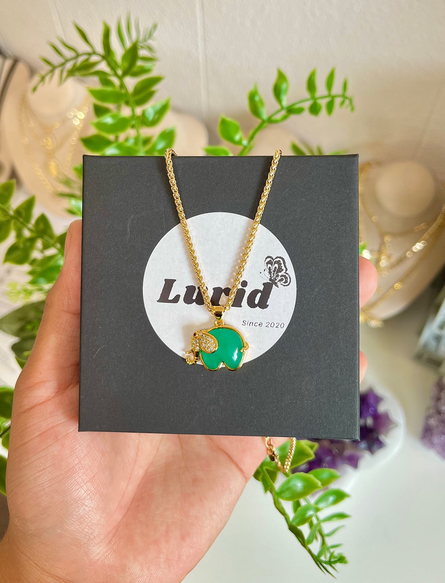 Lucky Elephant Jade Necklace