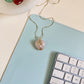Santa Muerte, crystal/ Quartz necklace