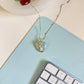 Santa Muerte, crystal/ Quartz necklace