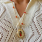 Carnelian Guadalupe, Vintage style locket