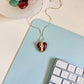 Santa Muerte, crystal/ Quartz necklace