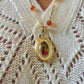 Carnelian Guadalupe, Vintage style locket