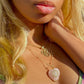 Eternal love virgencita necklace- rose quartz