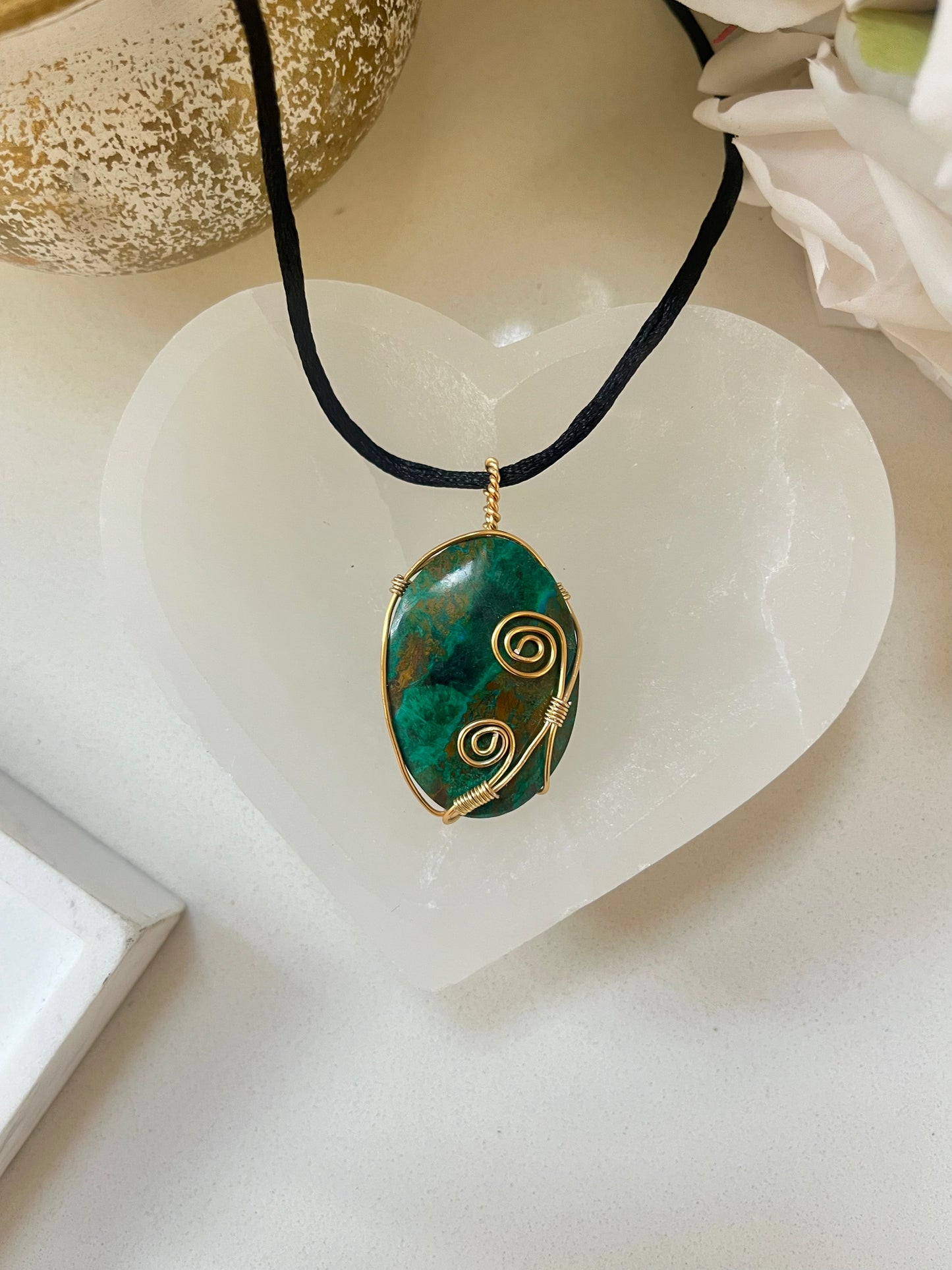 Chrysocolla, Necklace