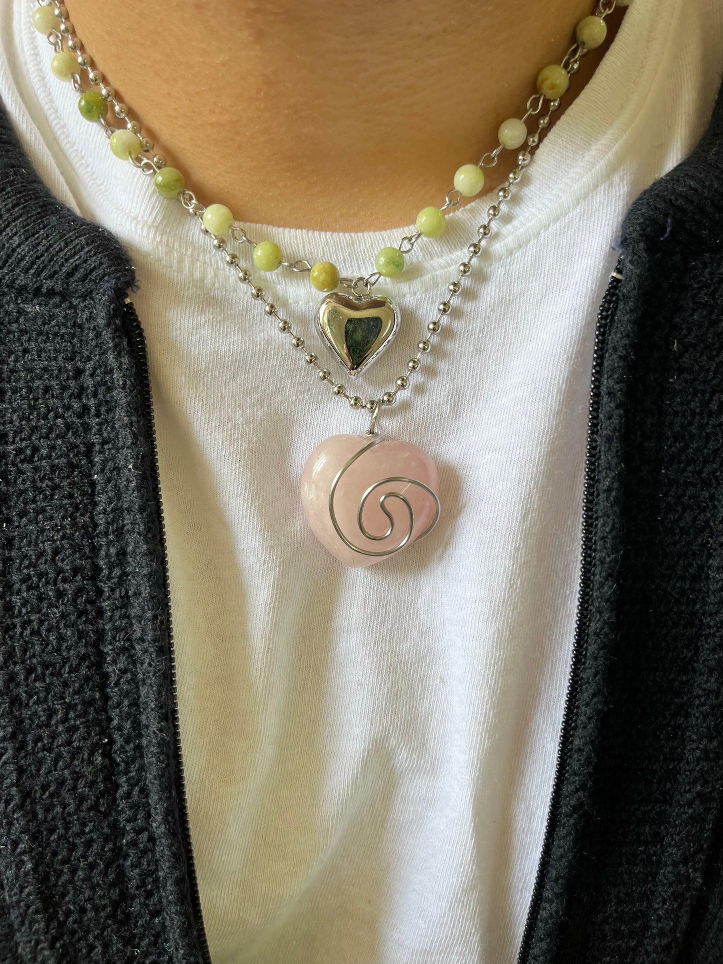 In a Swirl, Silver Necklace