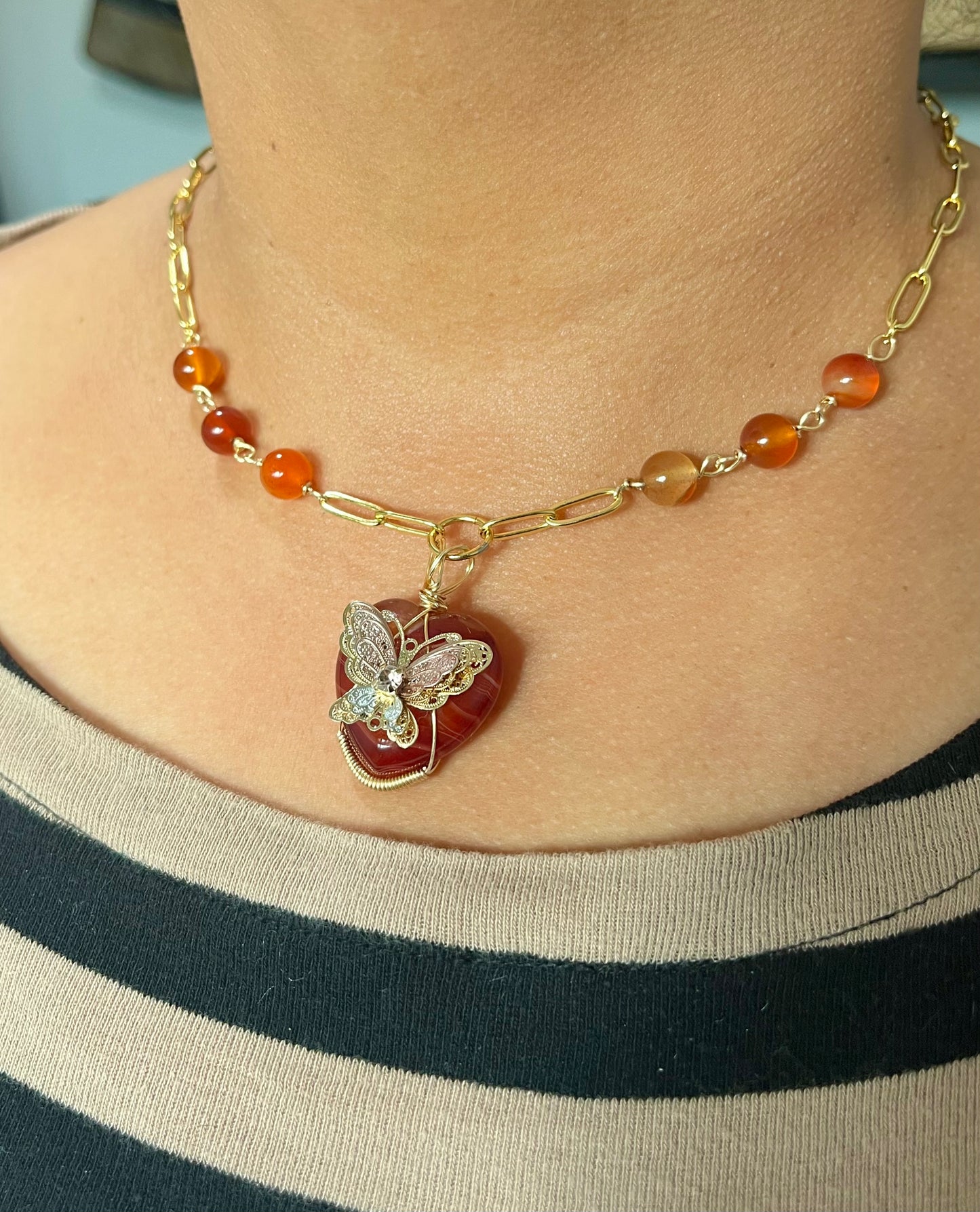 Moral Conscience Carnelian necklace