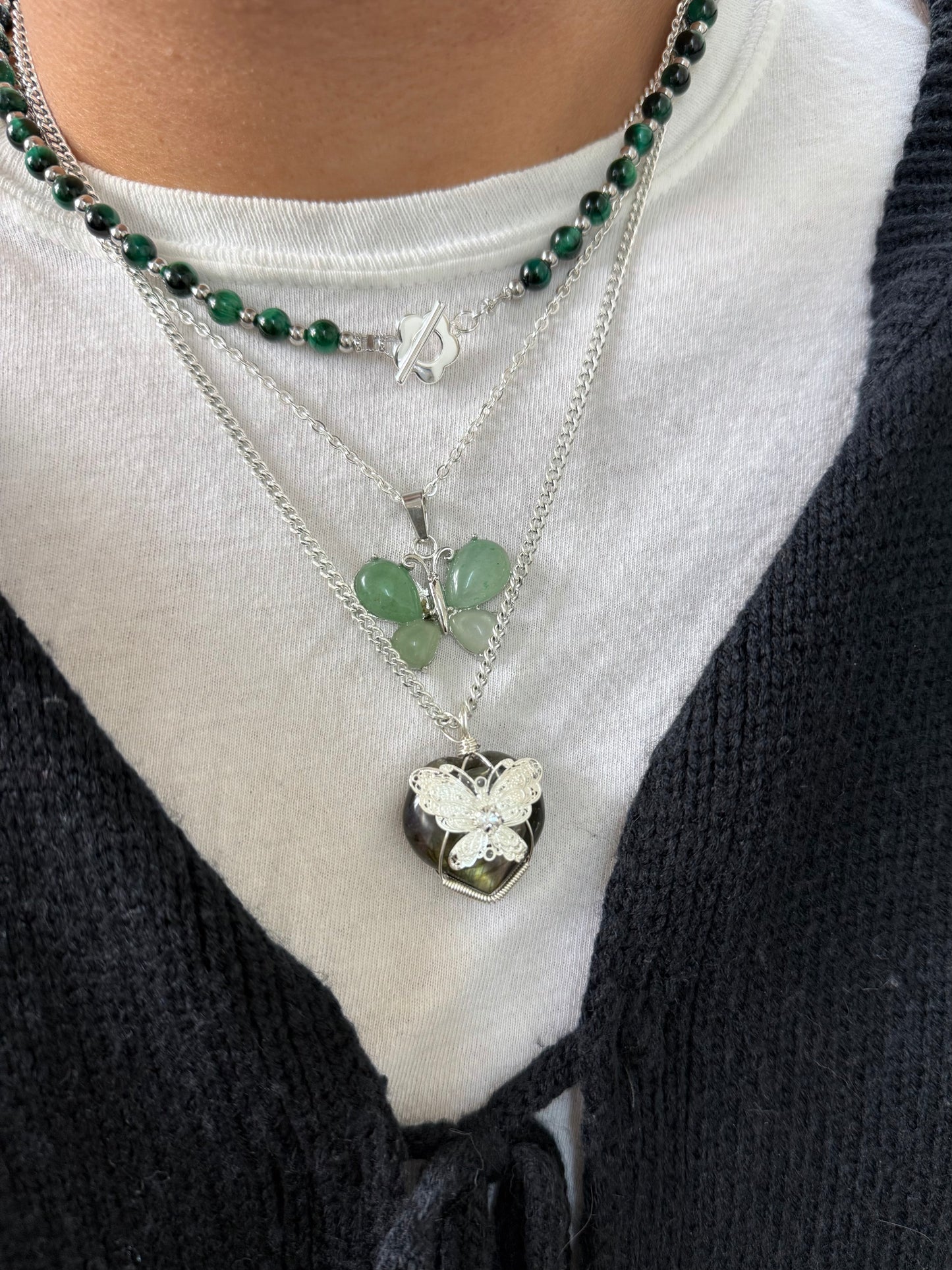 Silver Flora necklace