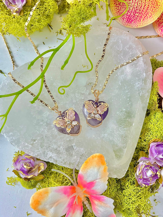 Orquídeas Amethyst necklace