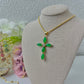 Lucky Jade cross necklace