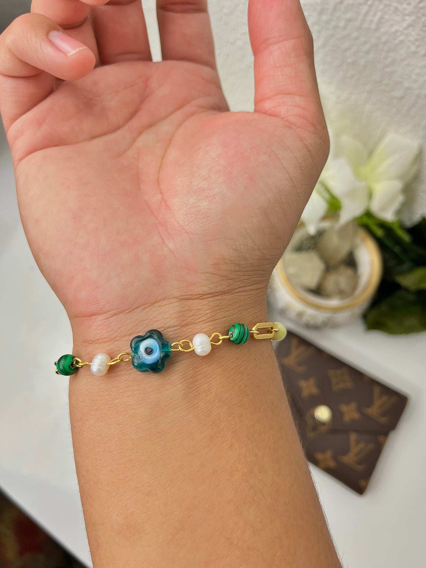 Jade x Malachite protection bracelet