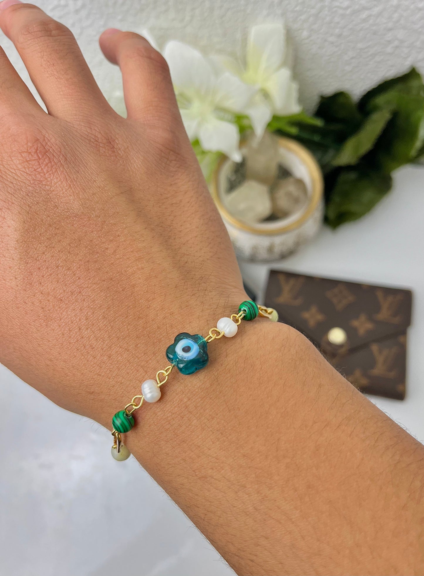 Jade x Malachite protection bracelet