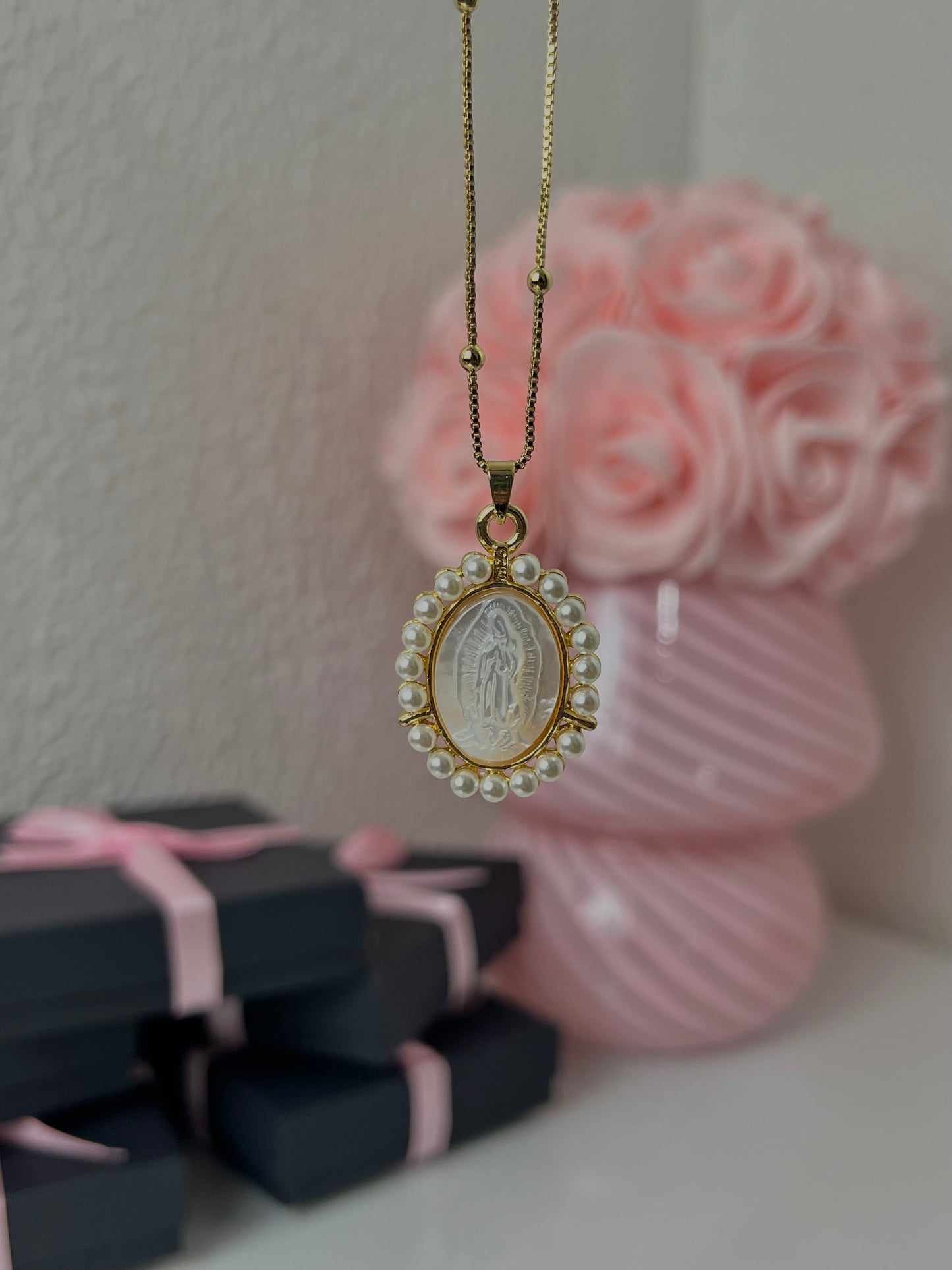 Pearly Mother, Guadalupe Necklace