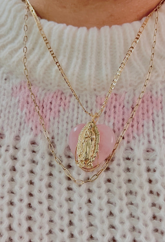 Guadalupe Eterna, Rose Quartz necklace