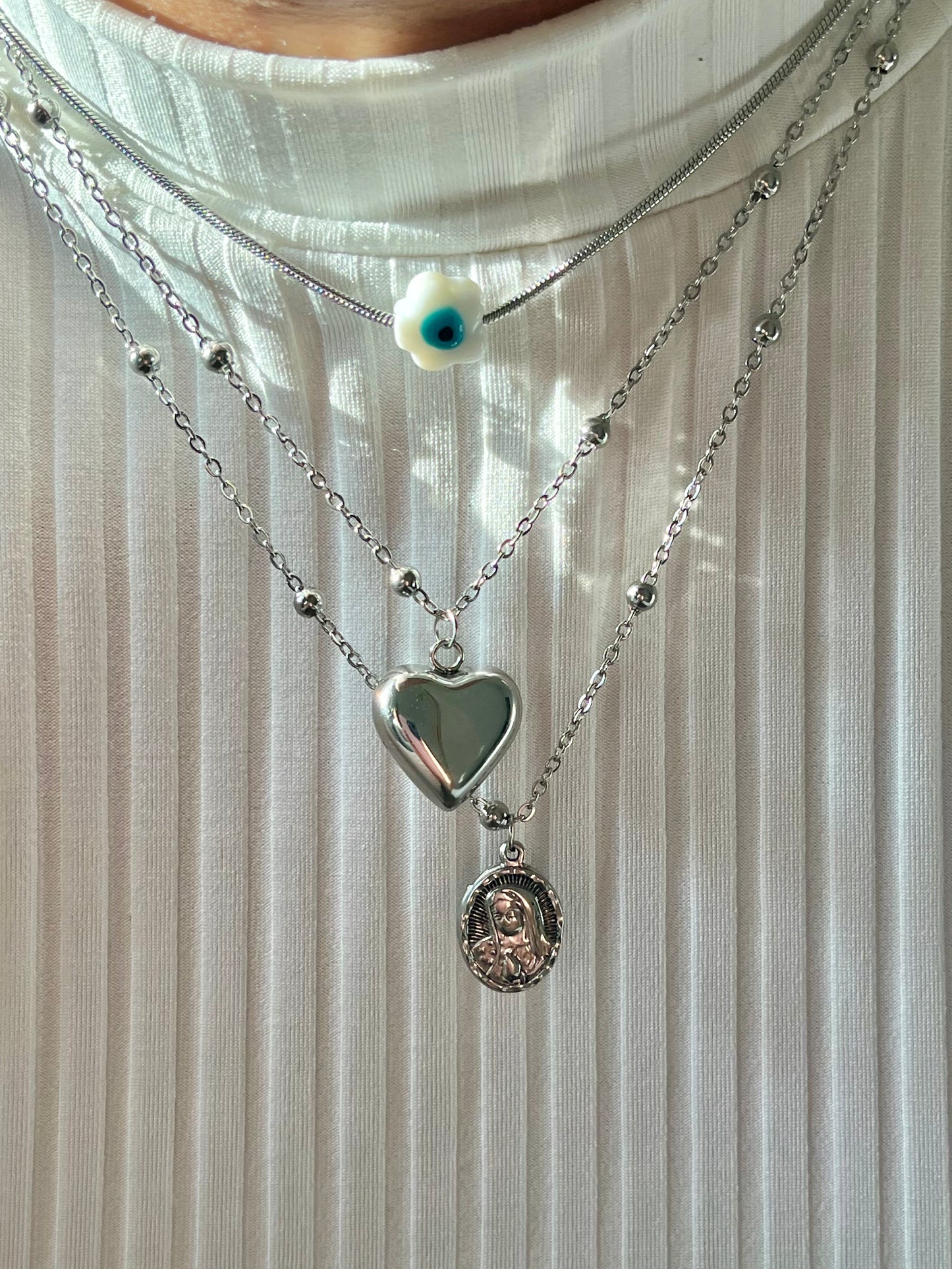 Vintage Heart, Silver Necklace