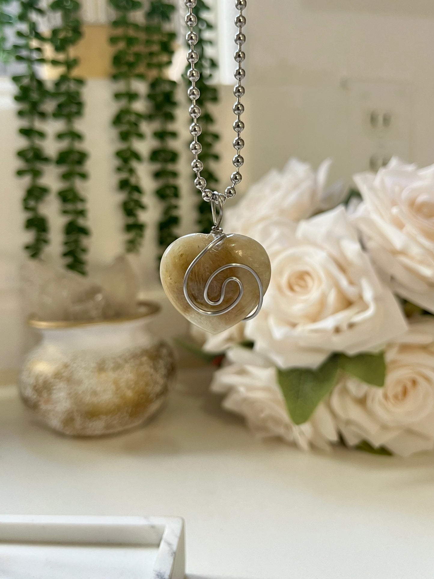 In a Swirl, Silver Necklace