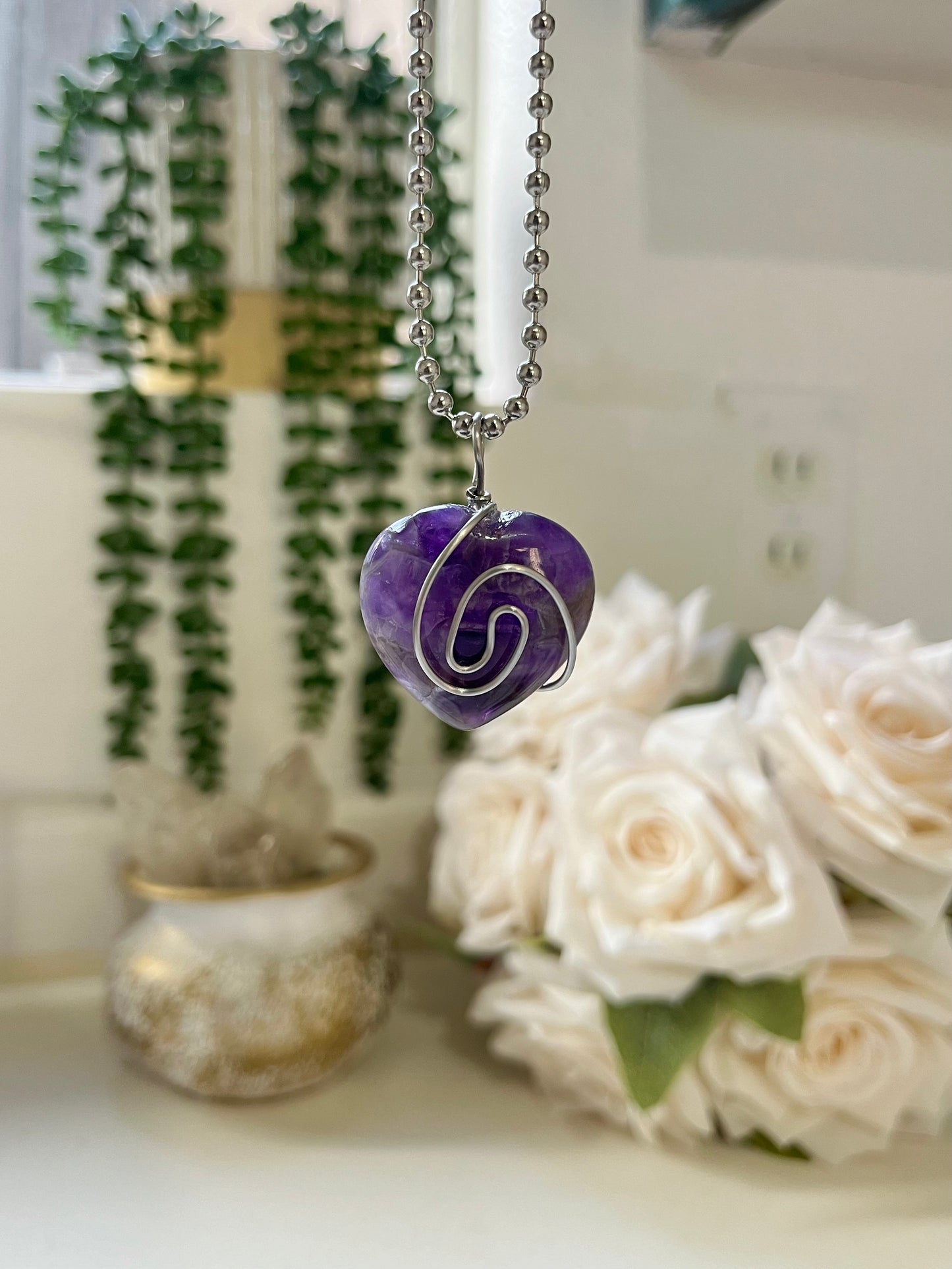 In a Swirl, Silver Necklace