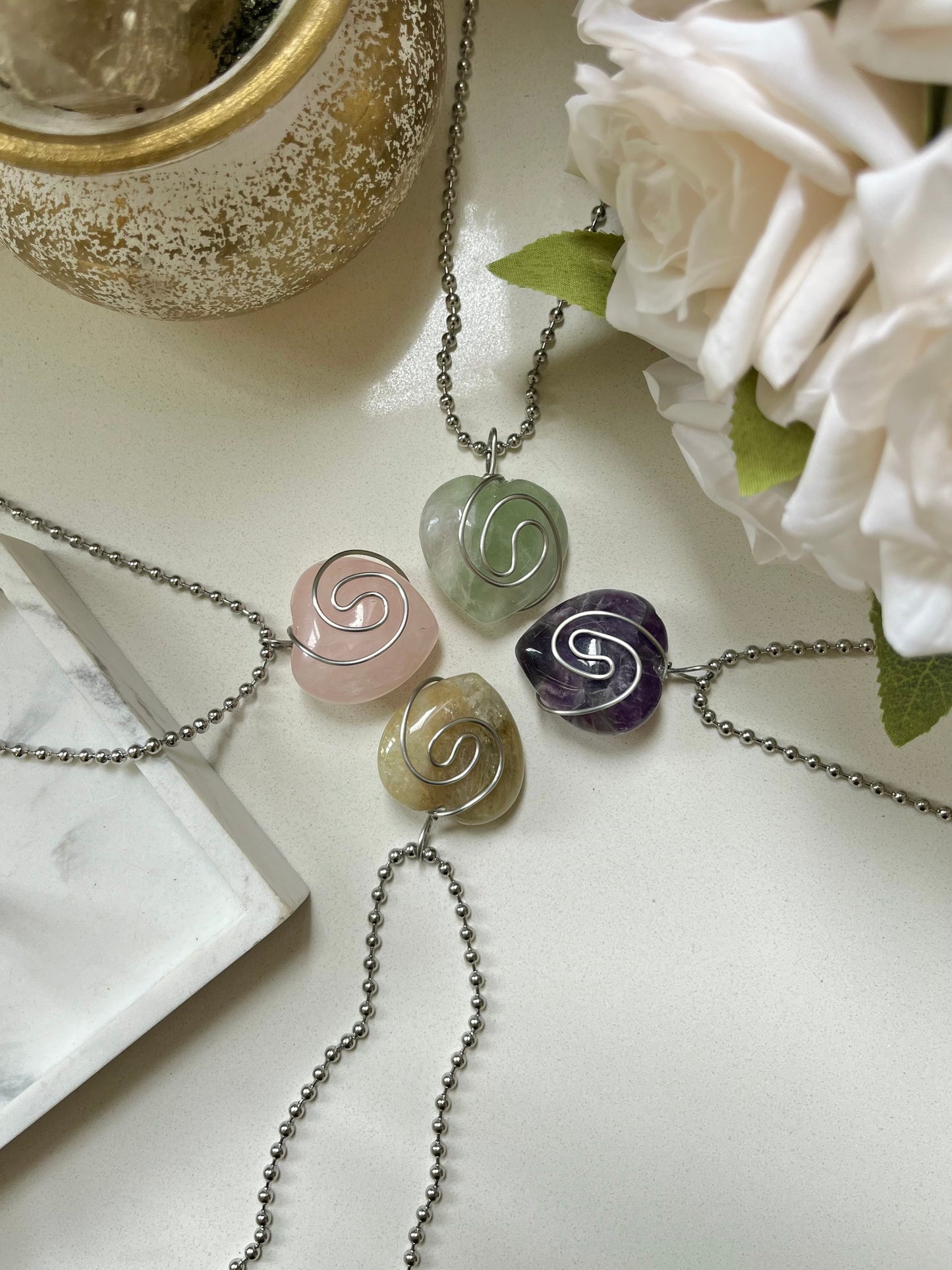 In a Swirl, Silver Necklace