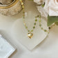 Suerte, Gold Jade Necklace