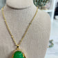 Great abundance jade laughing Buddha necklace