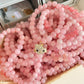 Kitty Aura Rose Quartz stretchy bracelet