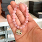 Kitty Aura Rose Quartz stretchy bracelet