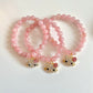 Kitty Aura Rose Quartz stretchy bracelet