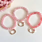 Kitty Love Rose Quartz stretchy bracelet